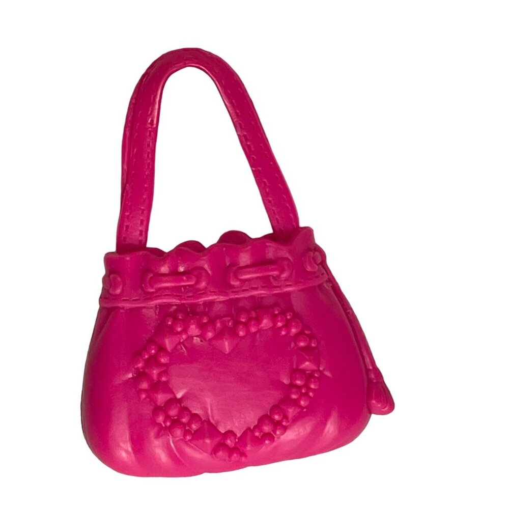 My Scene Barbie Bratz Doll Pink Heart Embossed Purse Handbag Accessory